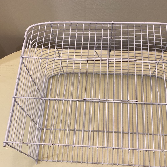 BIRDCAGE White Painted Metal Door Opens ~ Art Decor Piece - Picture 5 of 6